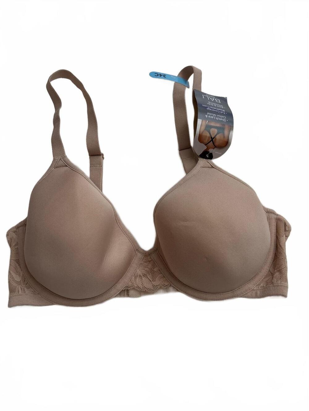 Bali Breathe Beige Lace Detail Bra Size 34C